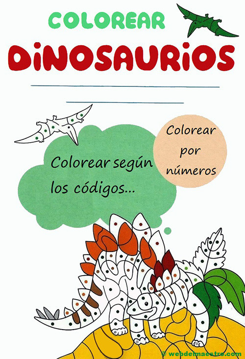 Dinosaurios para colorear-portada