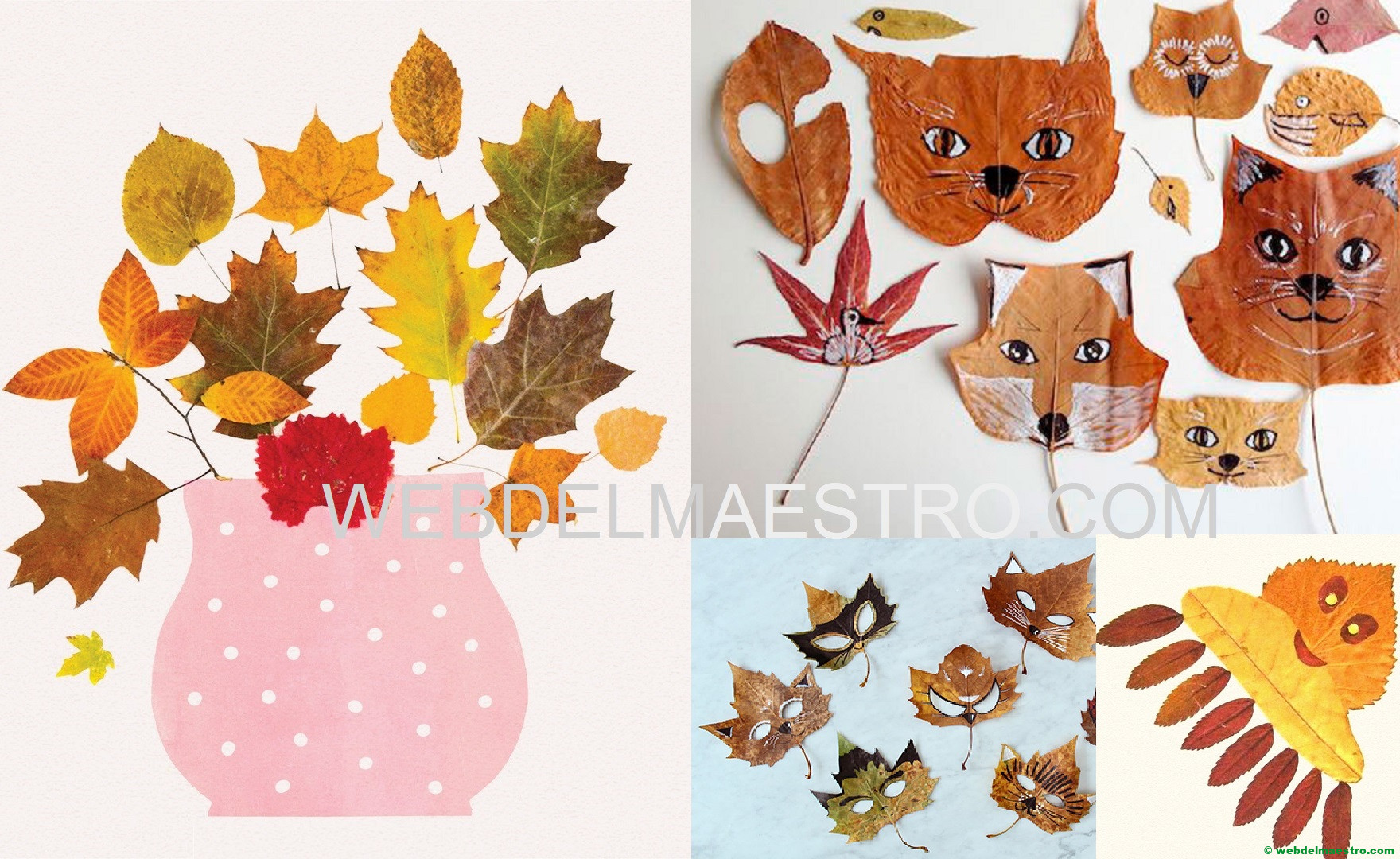 Manualidades con hojas secas