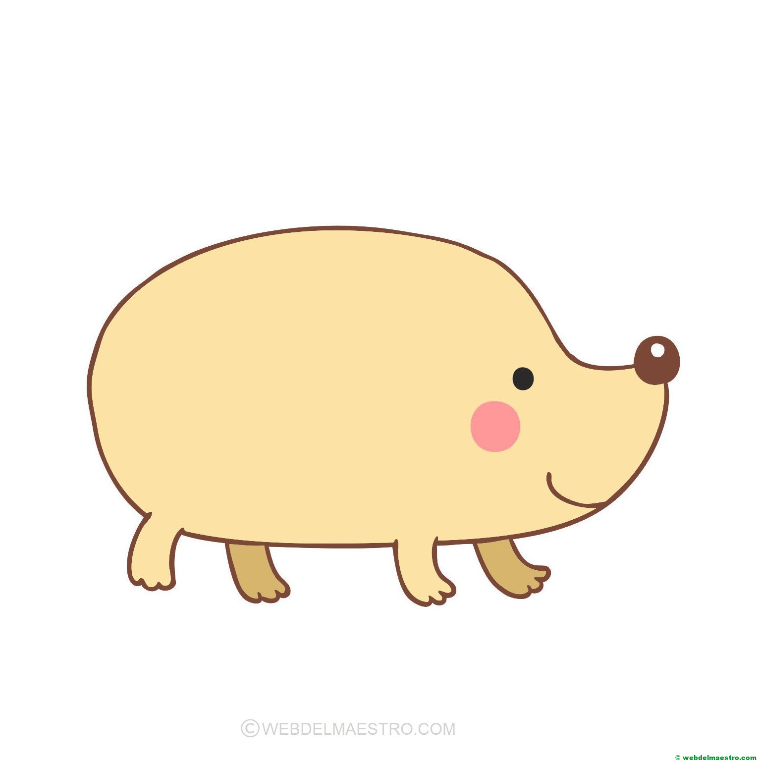 erizo-dibujo color para pegar gomets