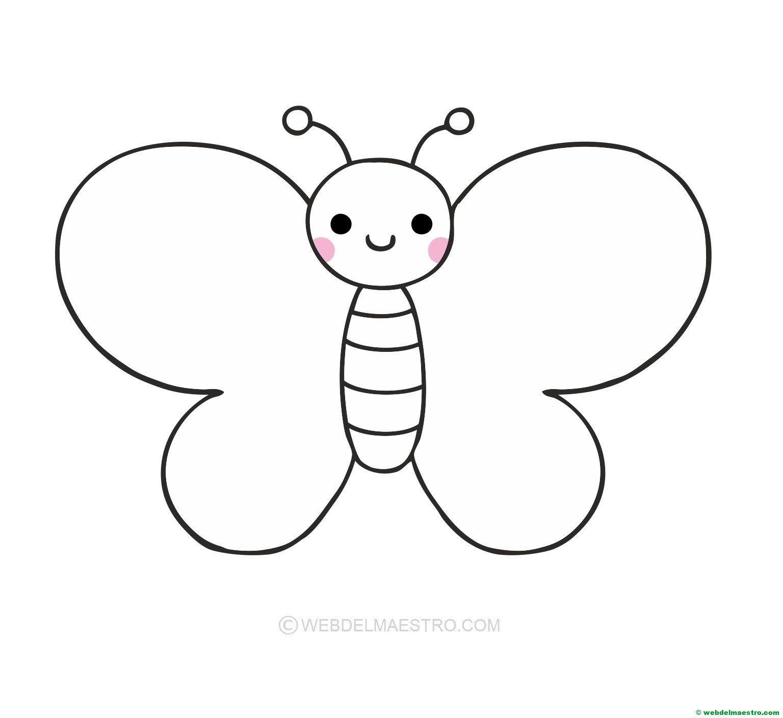 mariposa para pegar gomets-dibujo