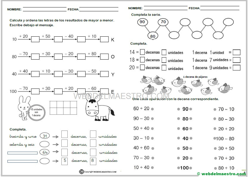 Decenas-escala de grises