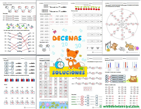 Ejercicios de decenas y unidades resueltos