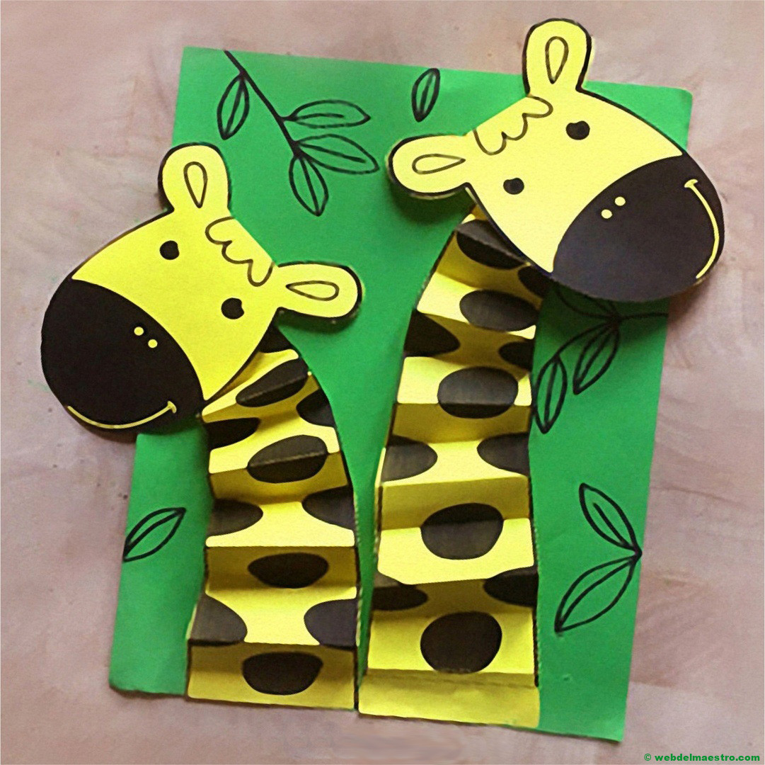 Jirafa-Manualidades-terminación del trabajo