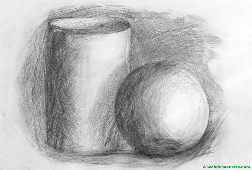 Dibujo a lápiz sin difuminar