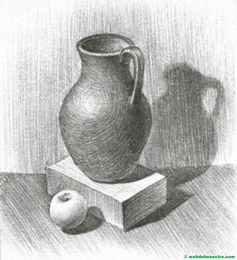 dibujo de bodegón a lápiz fácil