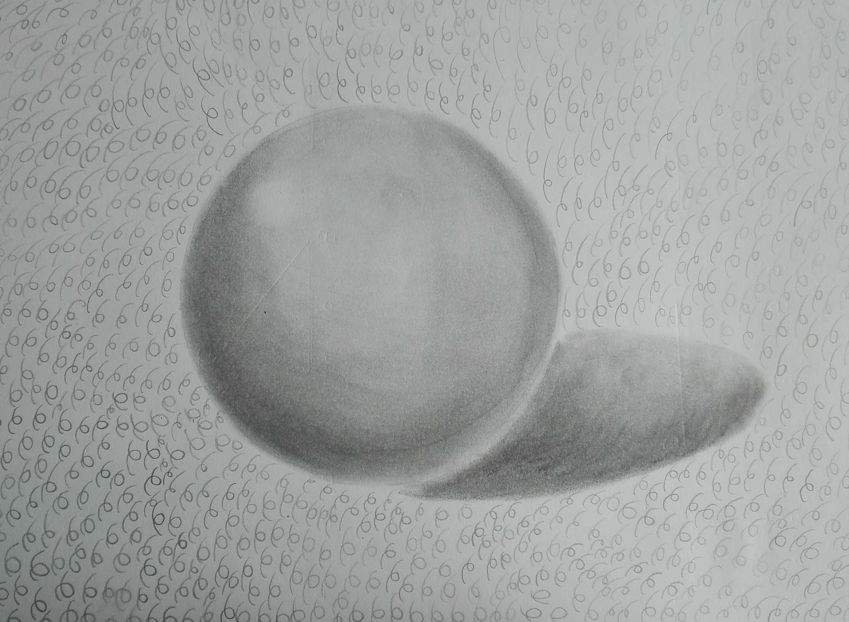 dibujo de esfera a lápiz