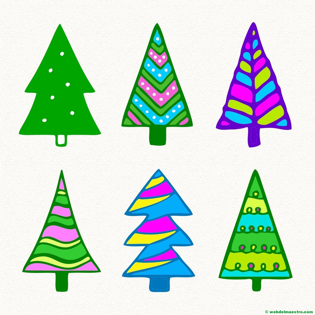 Modelos para dibujar árbol de Navidad-9