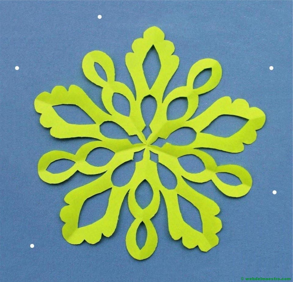 Copo de nieve de color-2 terminación del trabajo