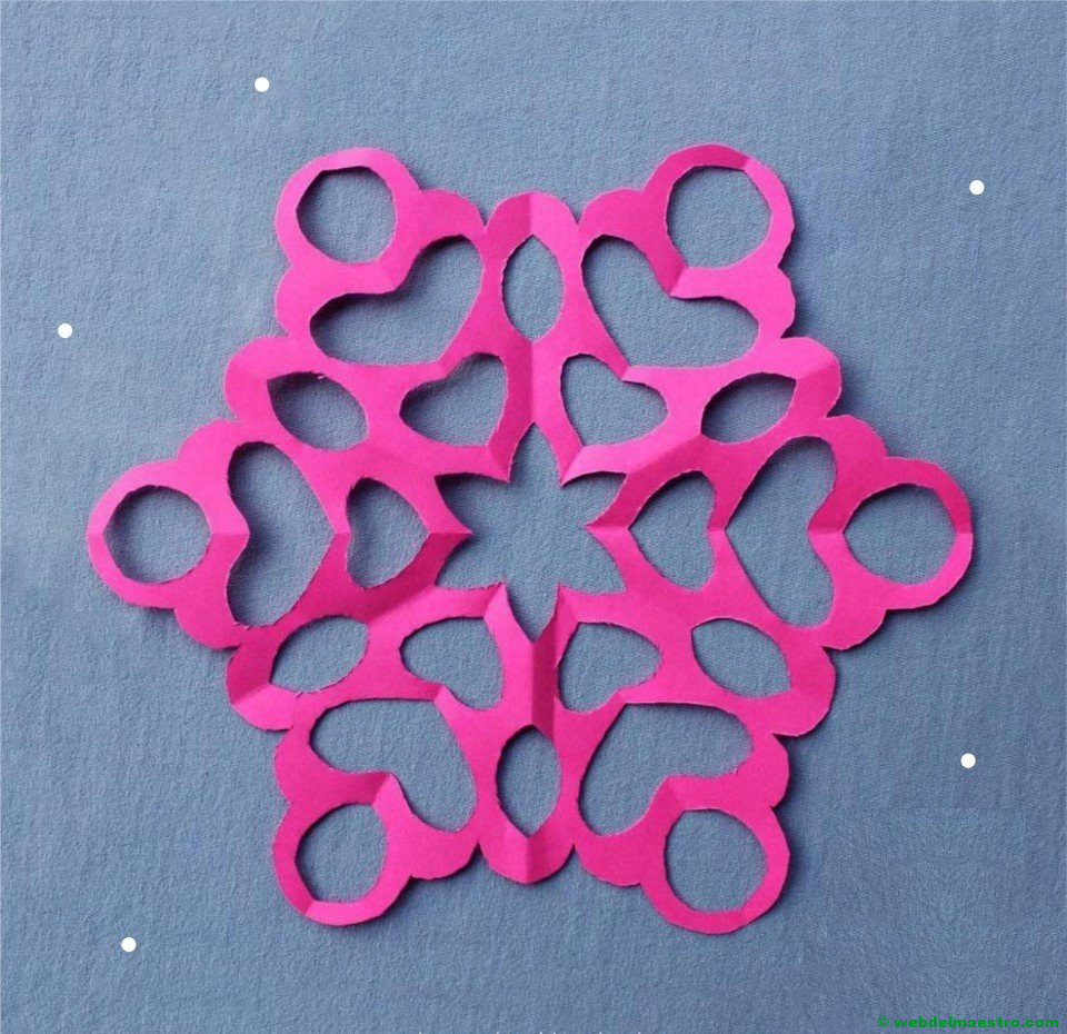 Copo de nieve de color-3 terminación del trabajo