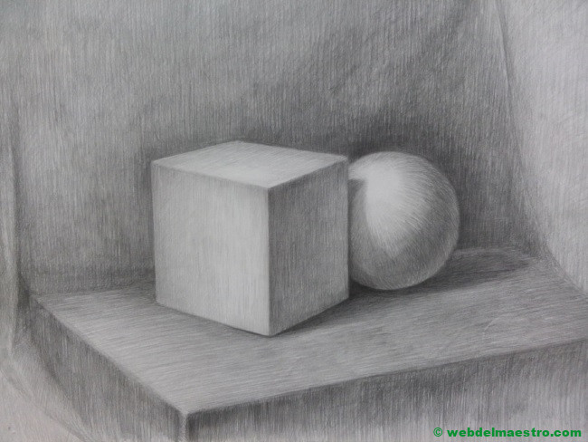 dibujo a lápiz de figuras geométricas