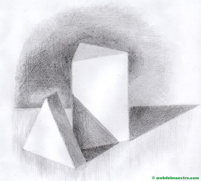 dibujo a lápiz fácil con doble sombra