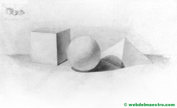 dibujo a lápiz fácil de cuerpos geométricos