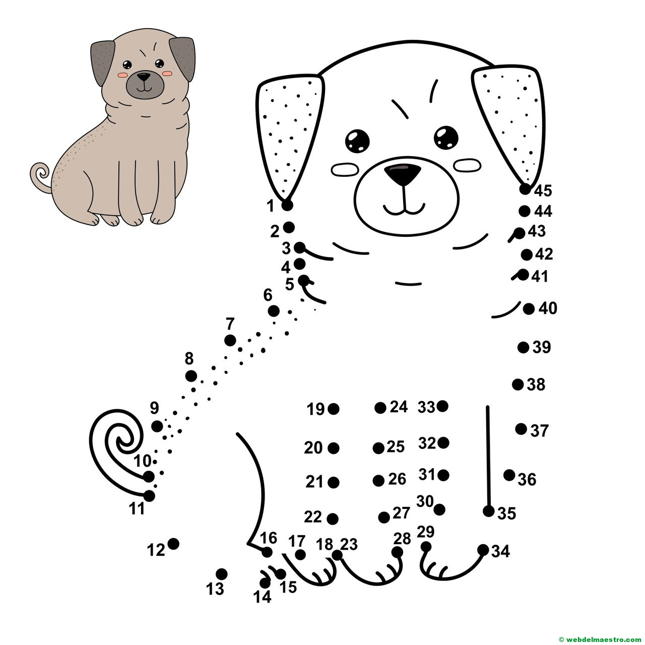 números hasta el 45