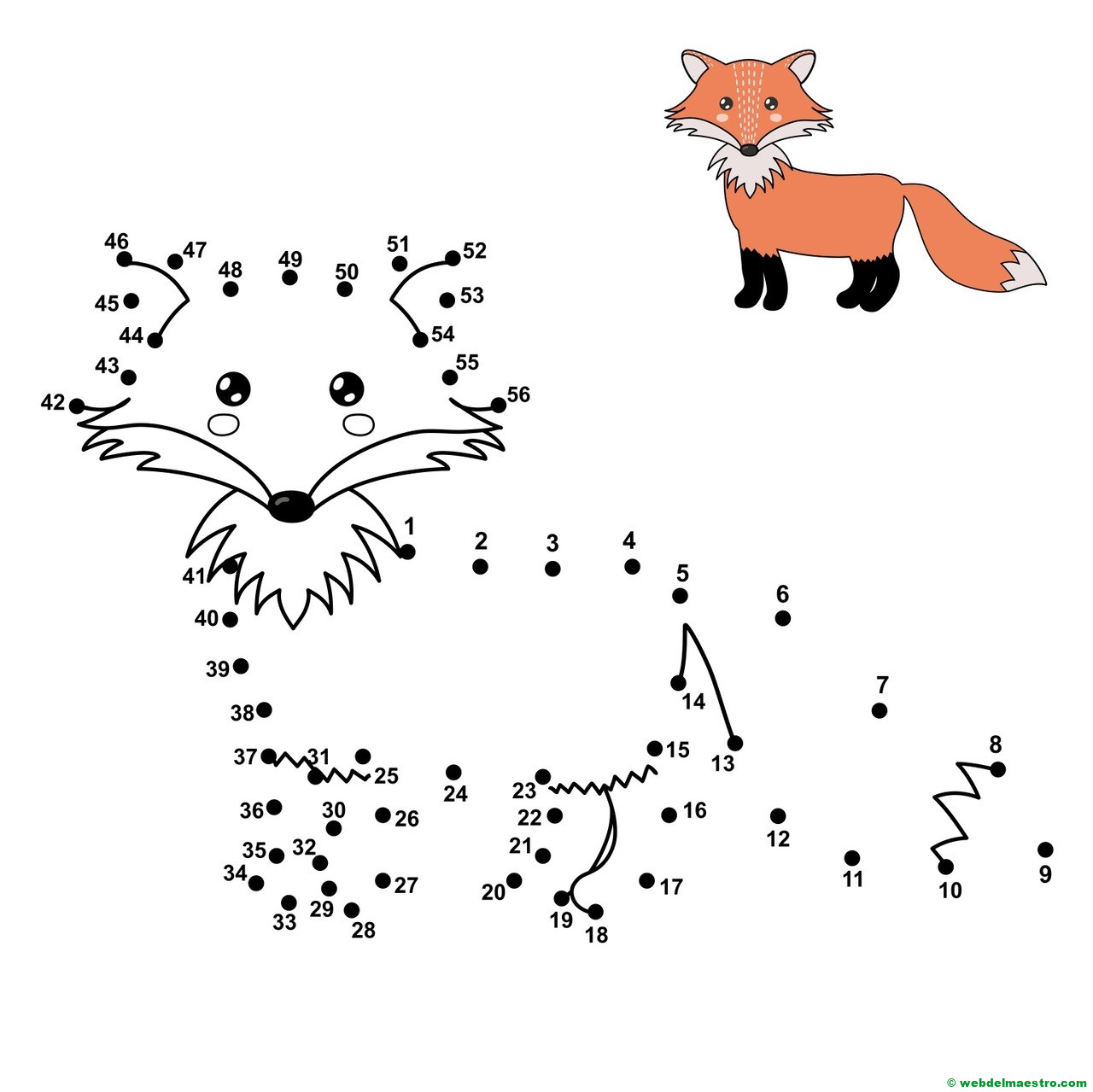 números hasta el 56