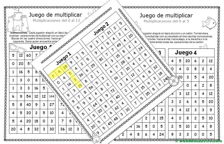 Juegos de multiplicar-