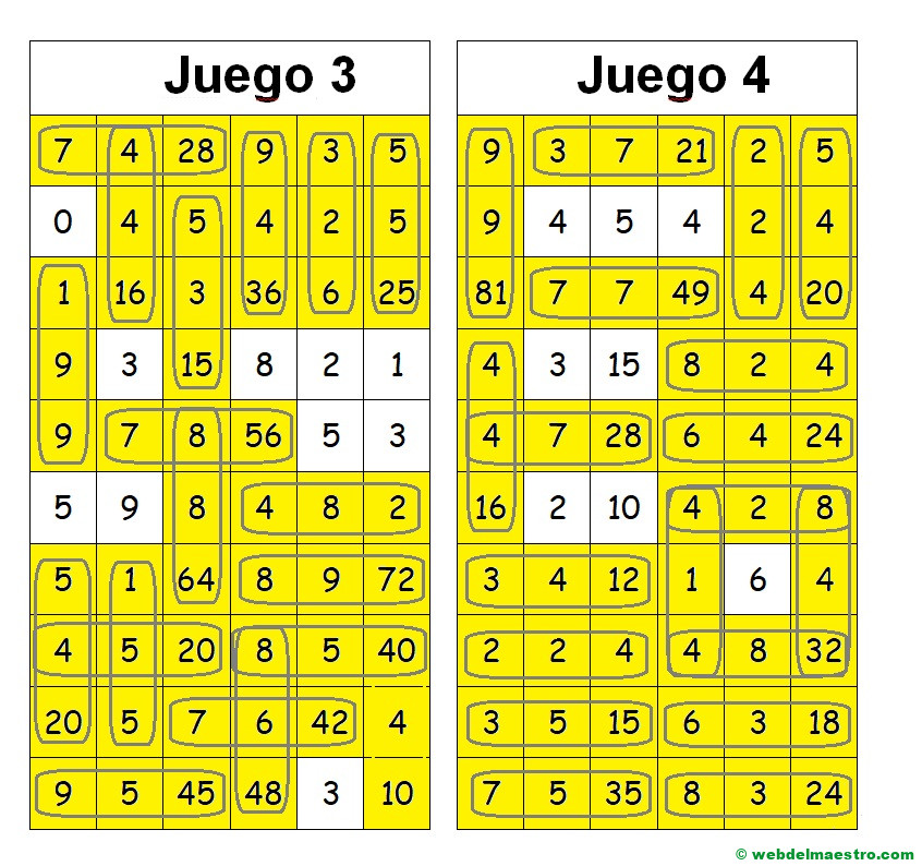 Soluciones - juegos 3 y 4