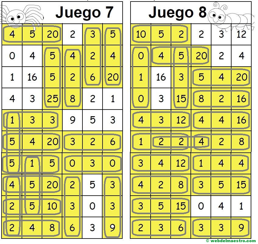 Soluciones - juegos 7 y 8