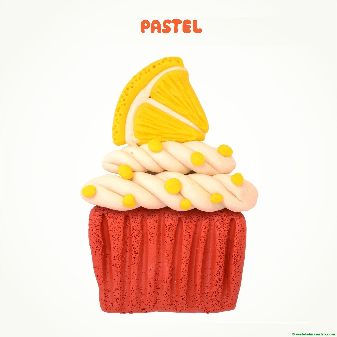 Dibujo de pastel con plastilina