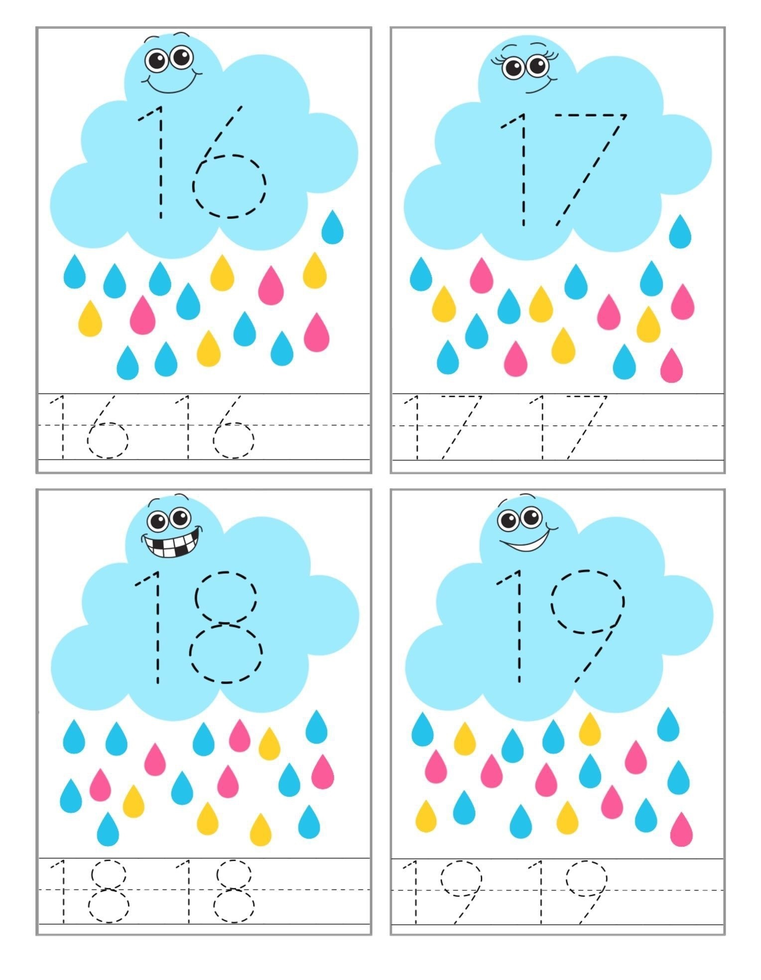 NÚMEROS 16 - 17 - 18 - 19