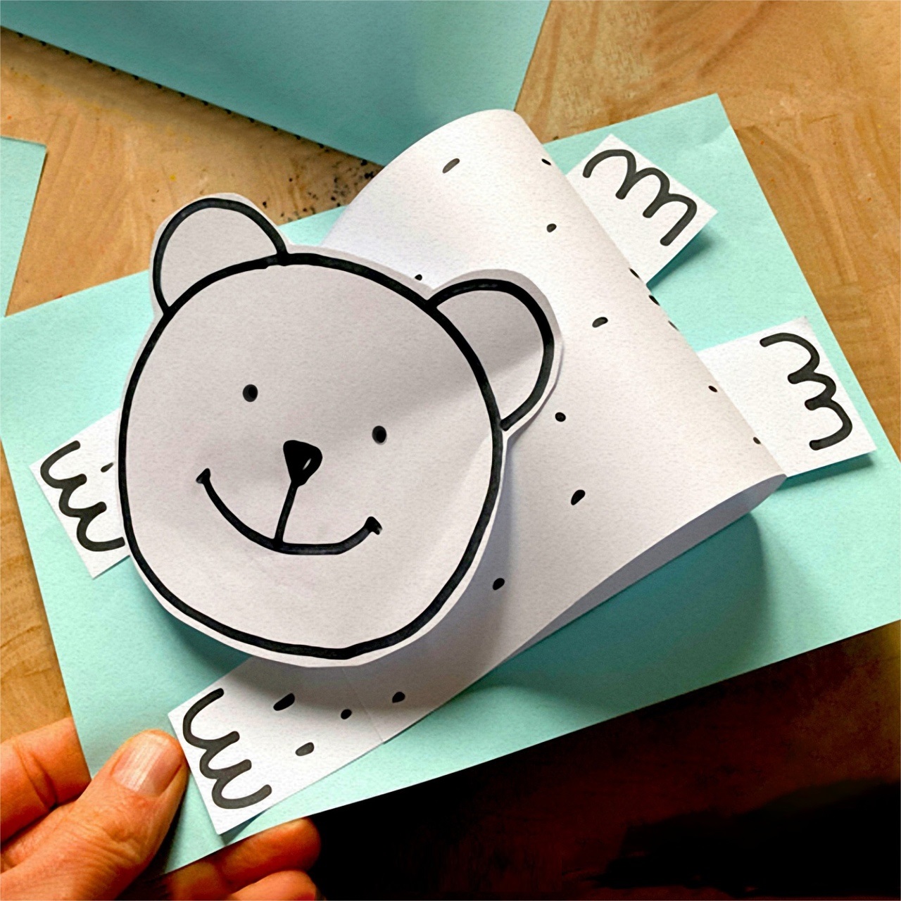 Oso Polar de papel-Terminación del trabajo-