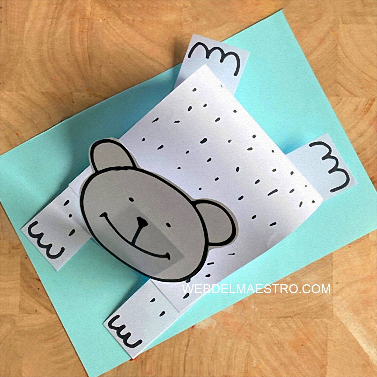 Oso Polar de papel-Terminación del trabajo