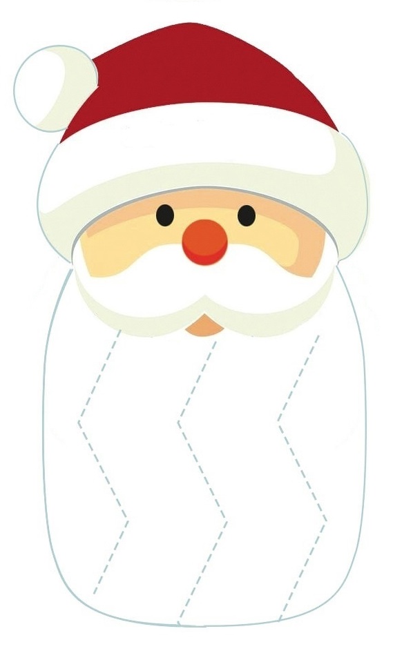recortable de Papá Noel en color-2