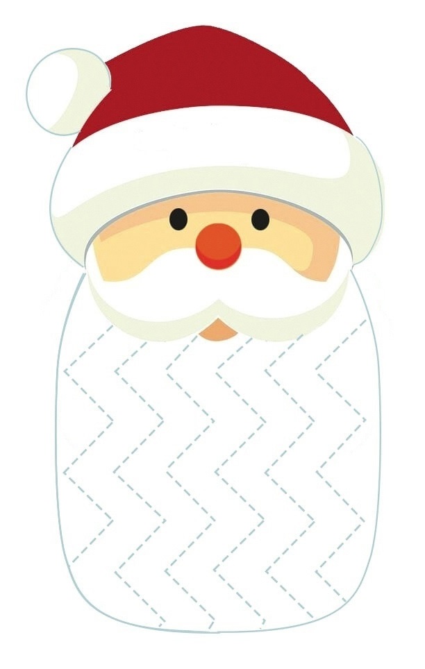 recortable de Papá Noel en color-3