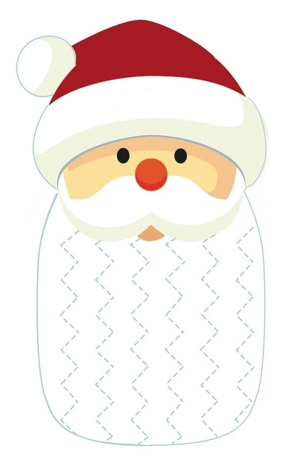 recortable de Papá Noel en color-5