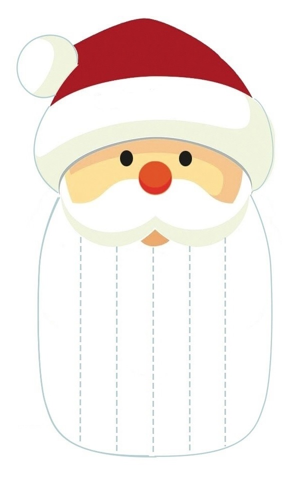 recortable de Papá Noel en color