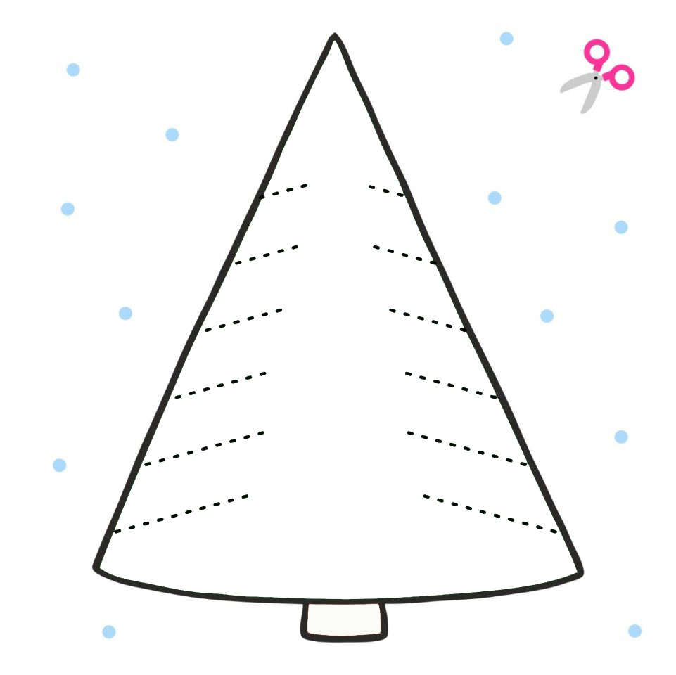 recortables de árbol de navidad-1- colorear