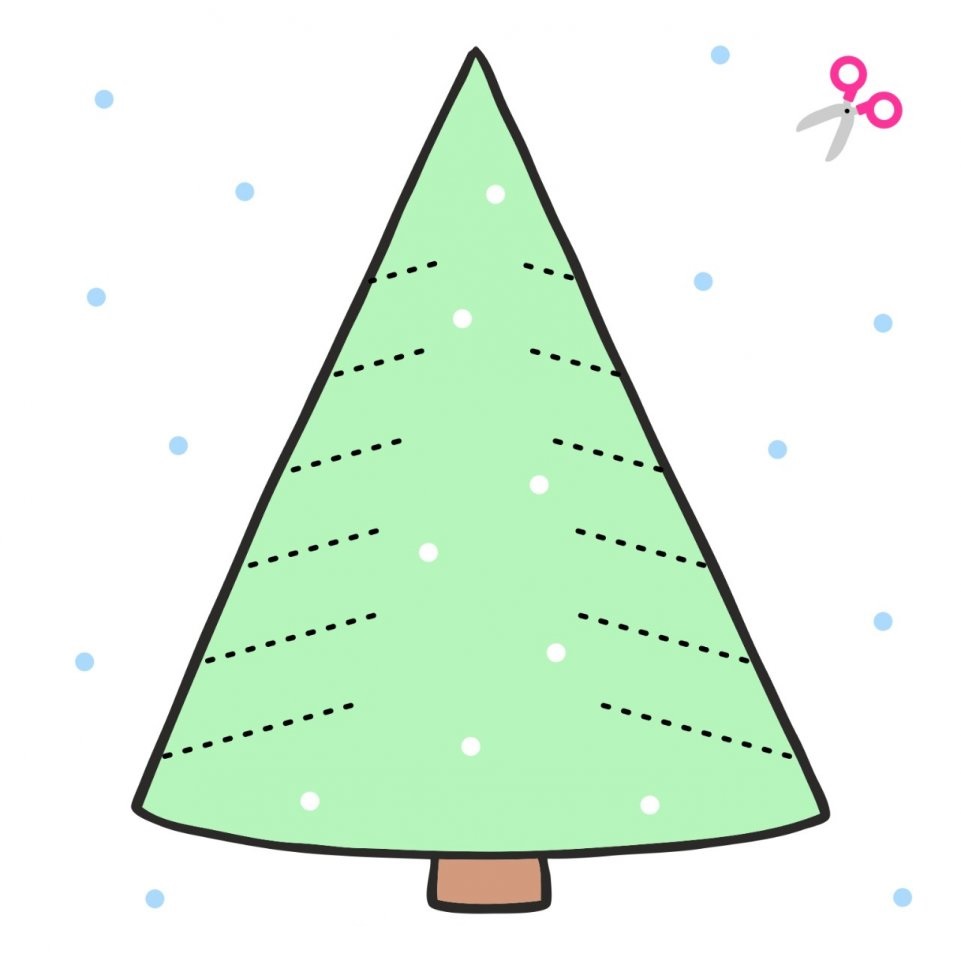 recortables de árbol de navidad-1