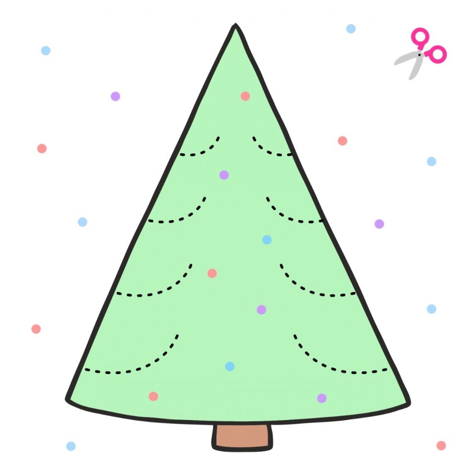 recortables de árbol de navidad-2