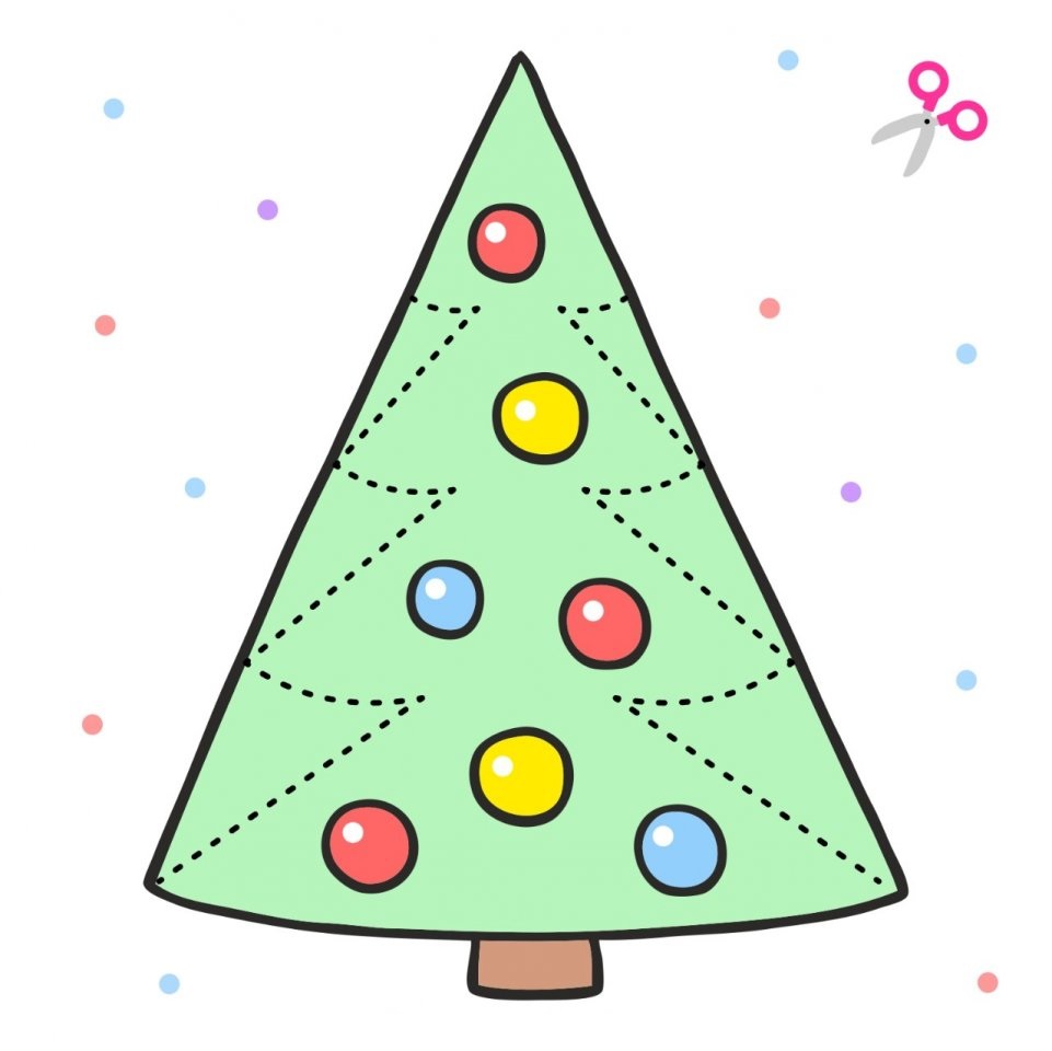 recortables de árbol de navidad-3