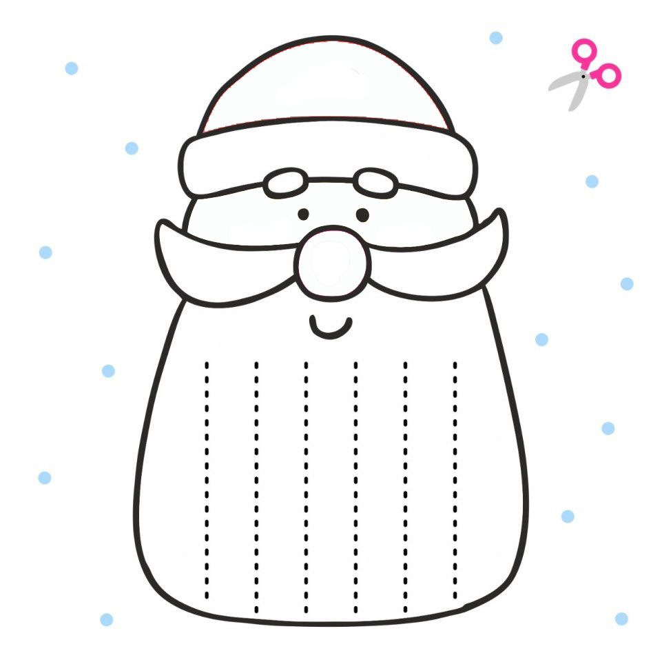 recortables de papá noel-1- colorear