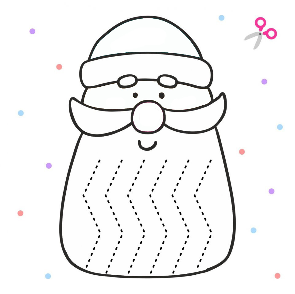 recortables de papá noel-3 - colorear