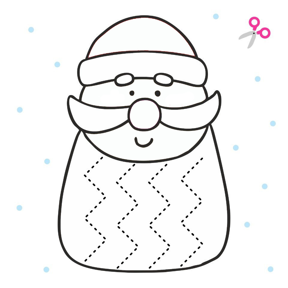 recortables de papá noel-4 - colorear