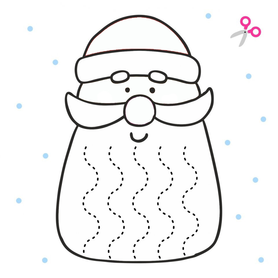 recortables de papá noel-5 - colorear