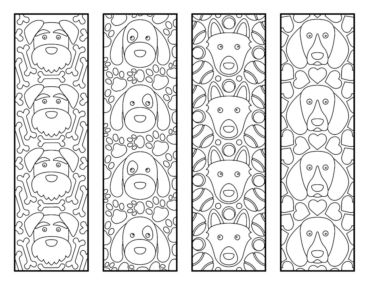 Marcapáginas de animales para colorear-1