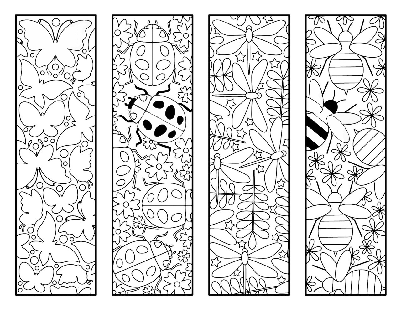 Marcapáginas de animales para colorear-3