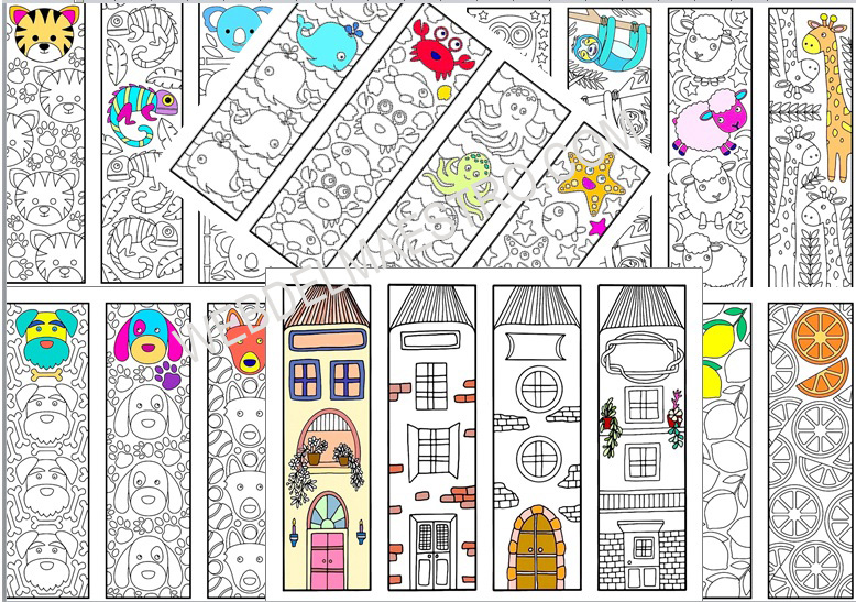 Marcapáginas para colorear