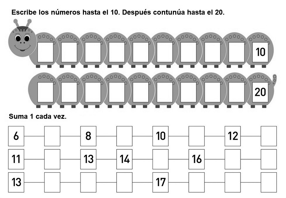 Cadenas matemáticas para Infantil-