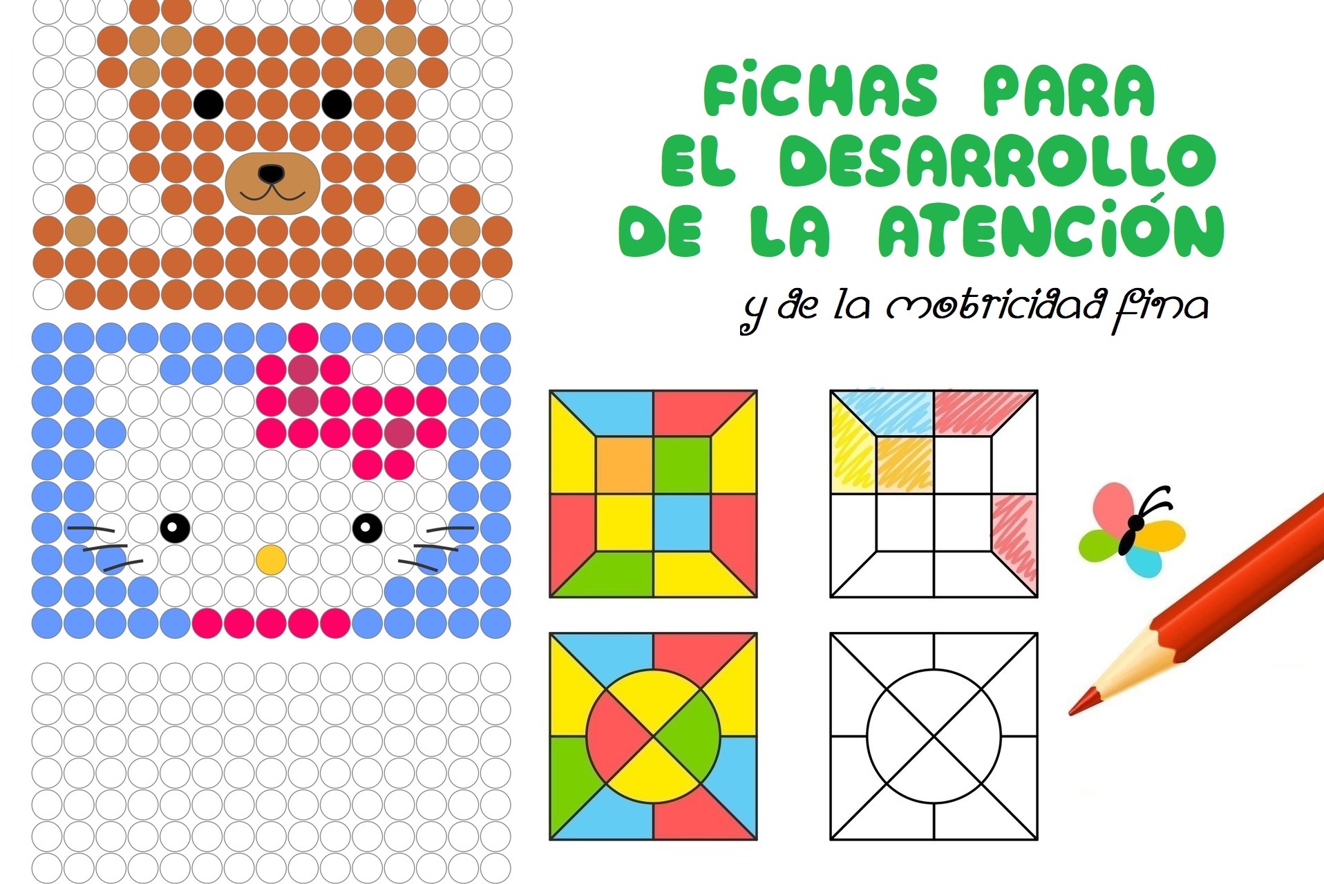 Fichas para el desarrollo de la atención y de la motricidad fina