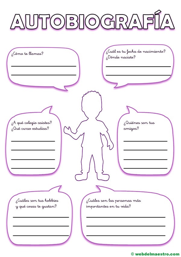 Como hacer una autobiografía | Niño | Color rosa