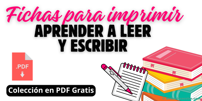 Fichas para imprimir para aprender a leer y escribir | PDF gratis
