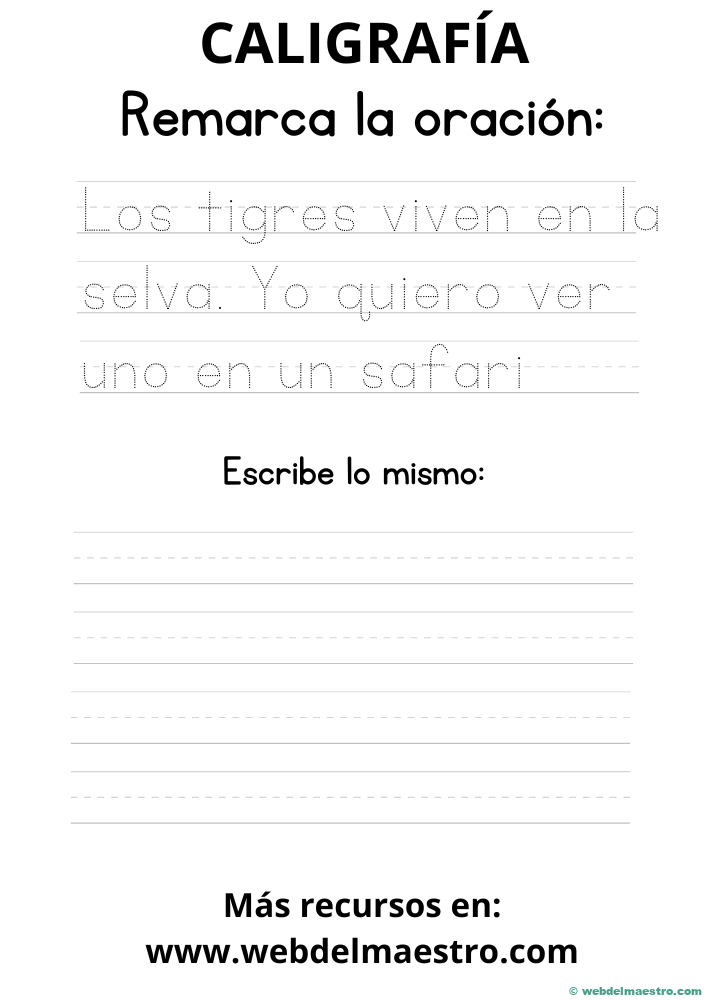Caligrafía en fichas para imprimir | PDF gratis | Web del Maestro