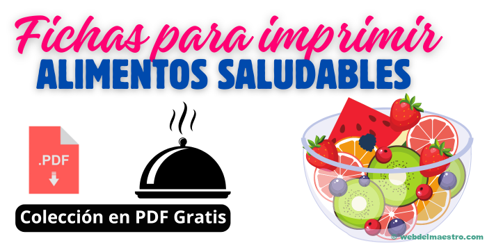 Fichas para imprimir de alimentos saludables | PDF Gratis