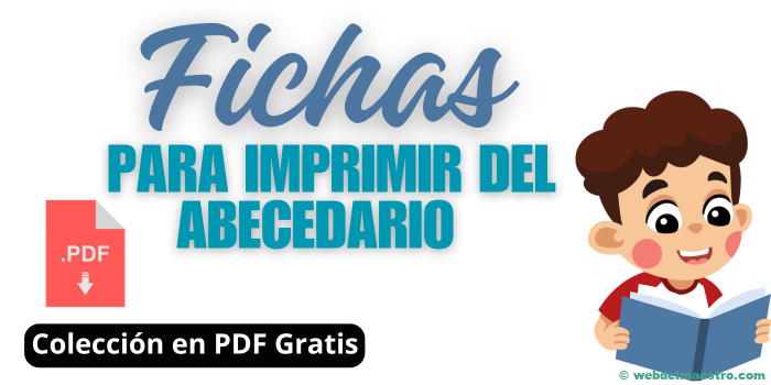 Fichas para imprimir del abecedario | PDFs gratis