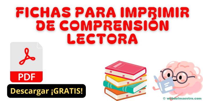 Fichas para imprimir de comprensión lectora | PDFs gratis