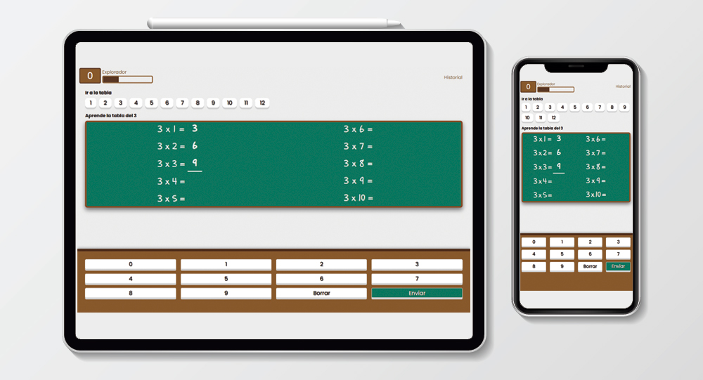 Tablas de multiplicar: aprende jugando con nuestra app
